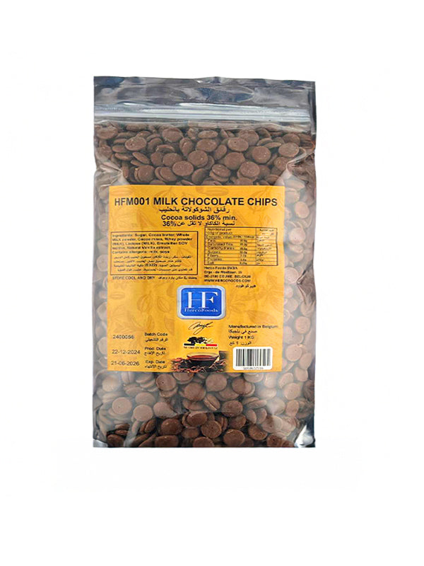 HERCO MILK CHOCOLATE CHIPS 36 % 1 KG