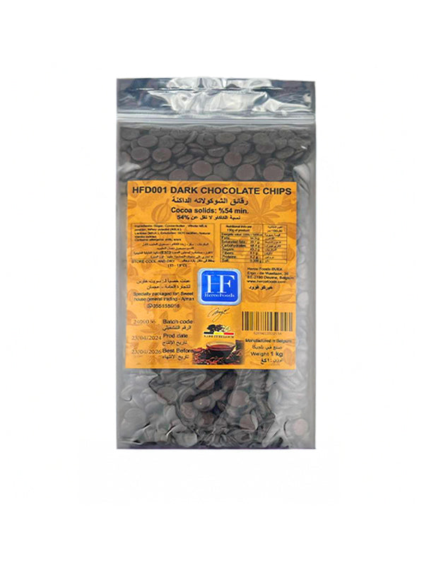 HERCO DARK CHOCOLATE CHIPS 54 % 1 KG